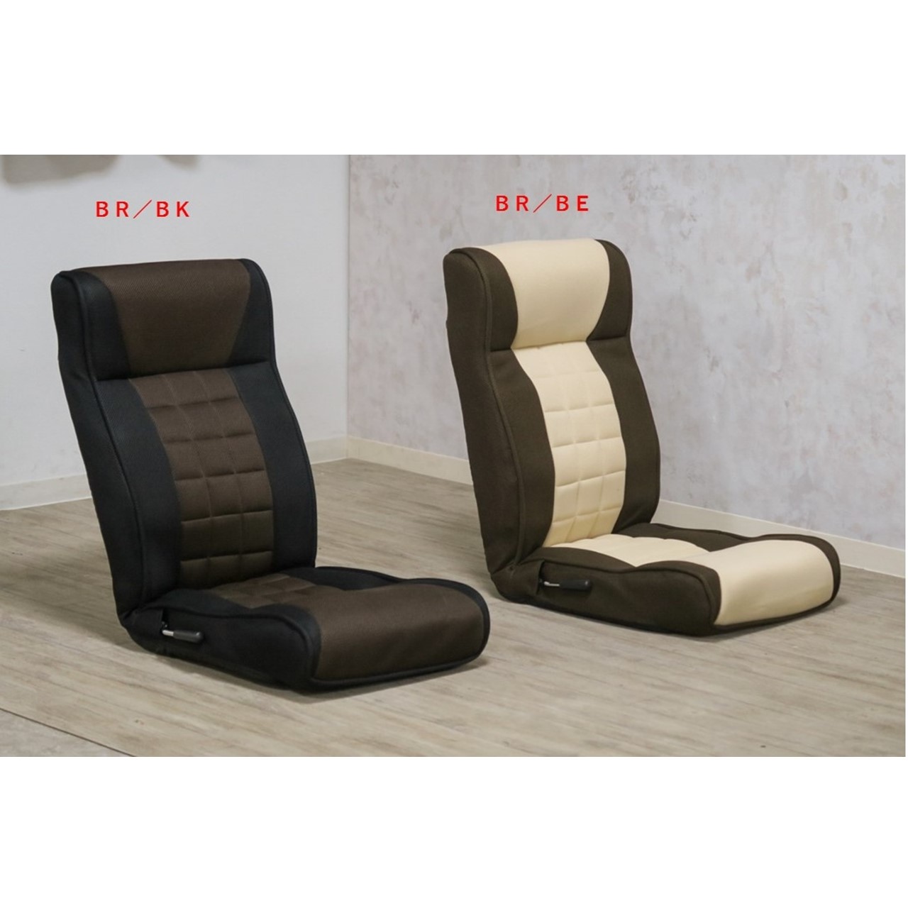 レバー式ハイバック座椅子ｱﾙﾐﾝⅣBK/BR | LIVINS MEET│家具インテリア