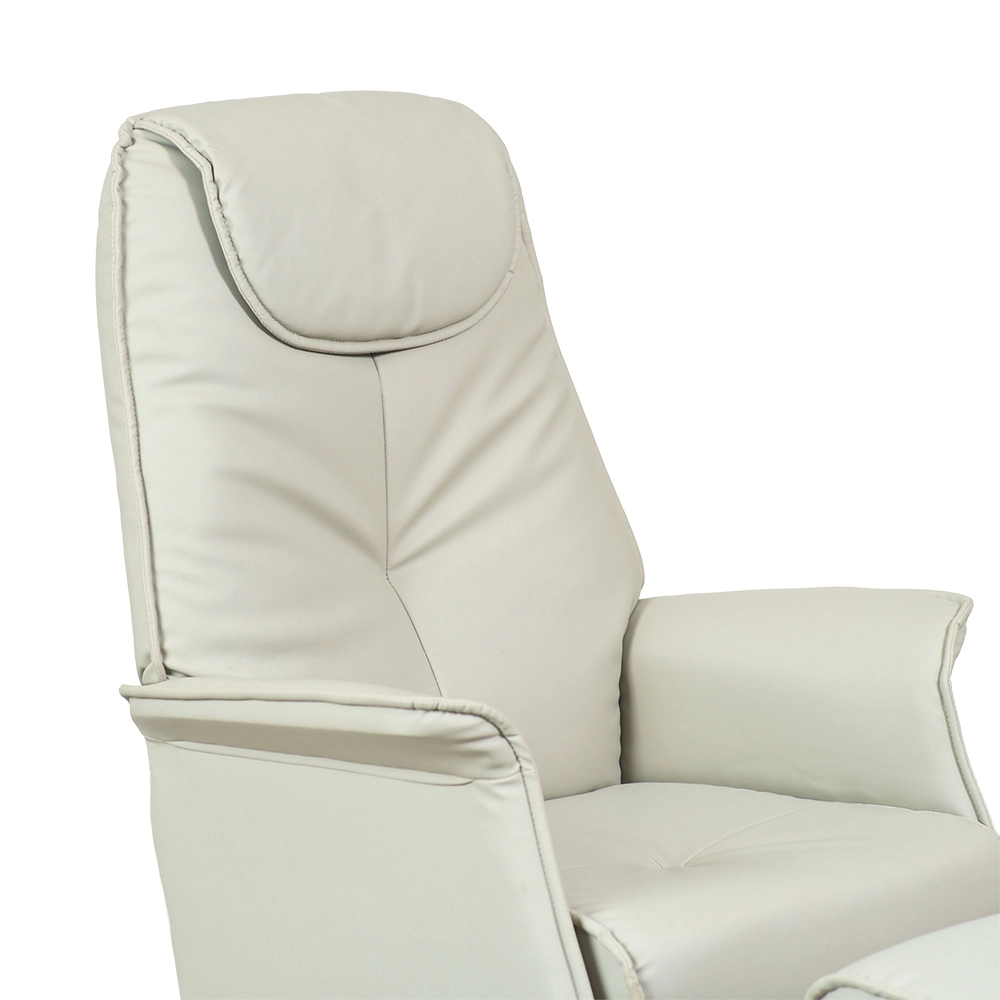 リクライニングチェア ジョイ 360度回転 PUレザー オットマン付き