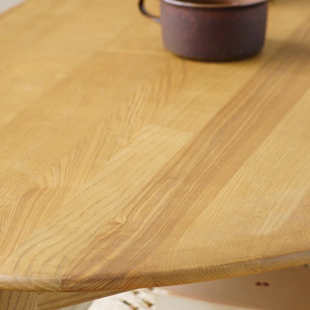 リビングテーブル 100 アッシュ無垢｜ペーパーコード棚付き 木製