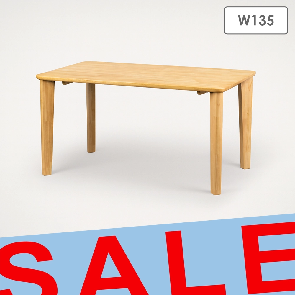 L07 ダイニングテーブル オック無垢 ラバーウッド 木製 カフェテーブル