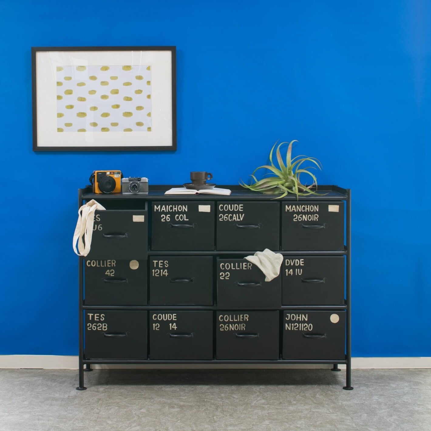 【6/6まで出品】6杯引出チェスト MSG 収納家具 スチール スチールチェスト＜ienowa/6杯引出チェスト MSG BK色＞|デザイナーズ