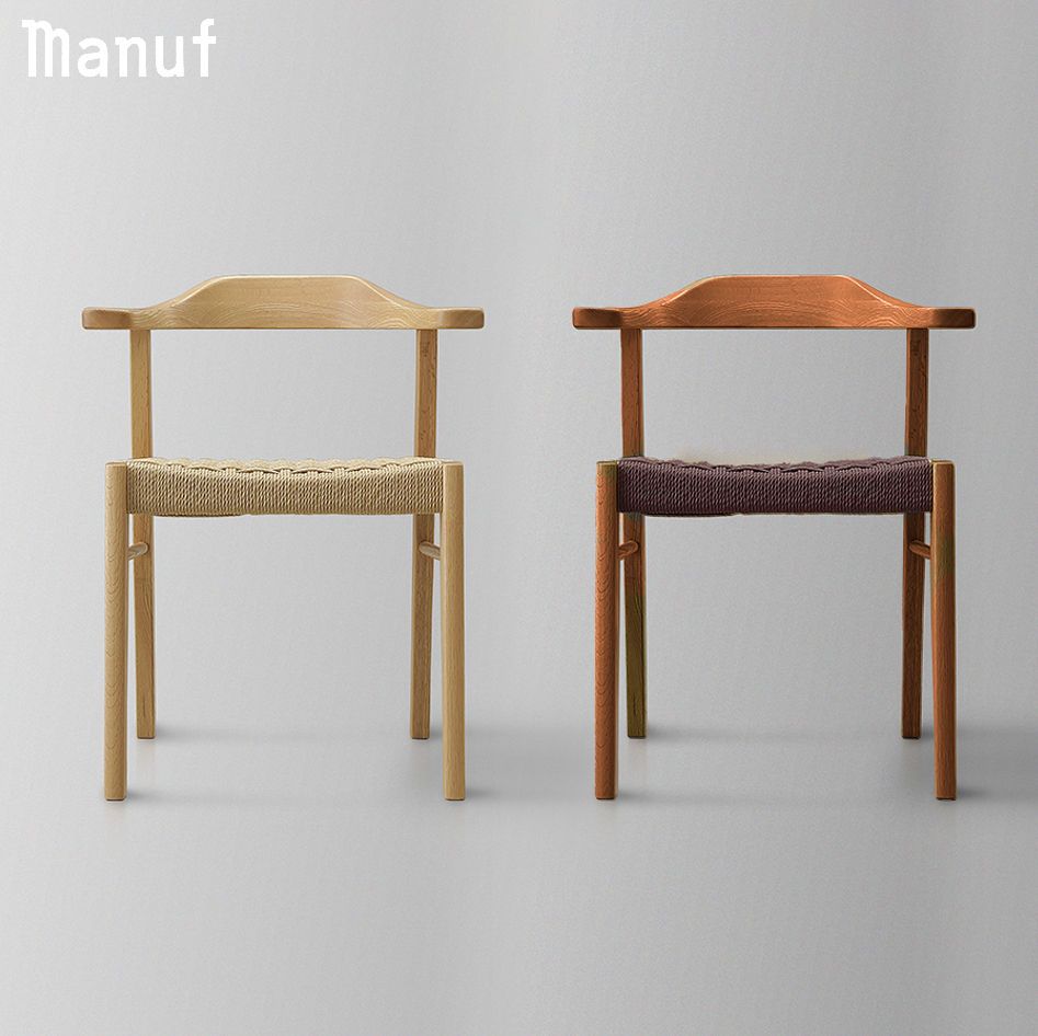 オーク材とペーパーコードのダイニングチェア/manuf MC-01