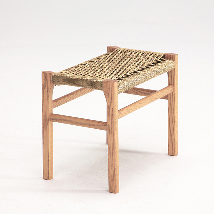 オーク材とペーパーコードのスツール/manuf | マルノイチ│職人