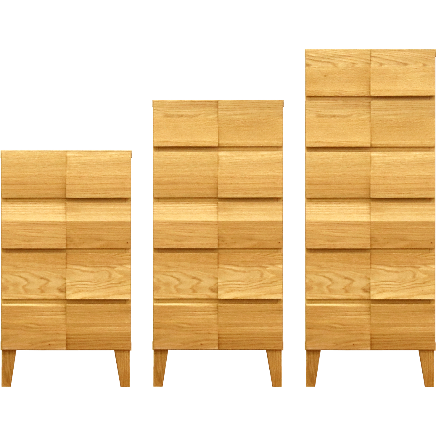 幅78cm×5段】こだわりは桐製引き出し モダンな無垢材チェスト