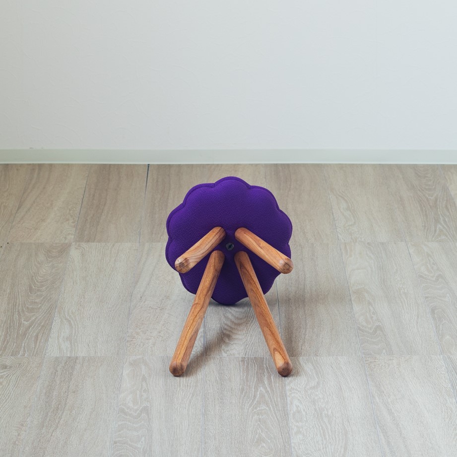 日本古来の花をモチーフにした和風スツール H45cm/モナカスツール kiku