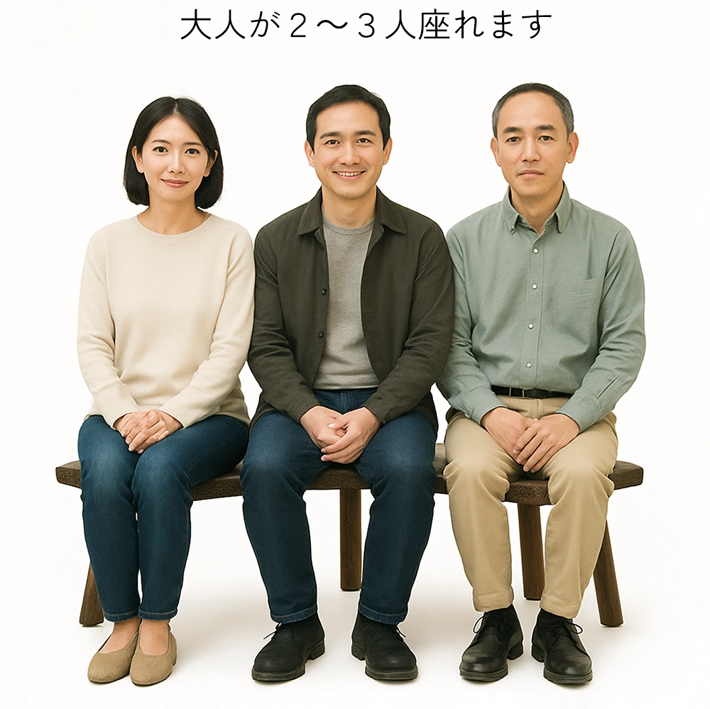 桐里工房 焼桐カーブベンチ｜和モダン空間に映える曲線美の桐ベンチ