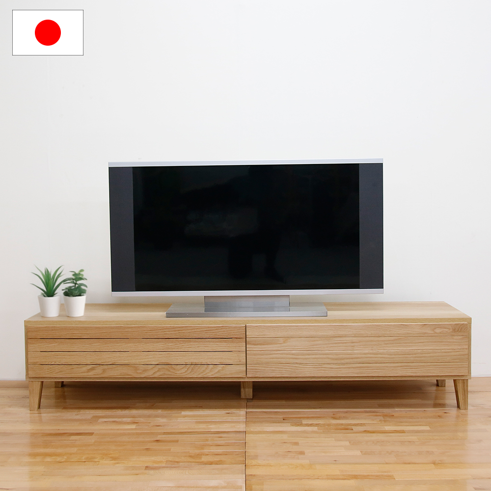扉を閉めてもリモコンが通るテレビボード/フェント 幅180cm ホワイト 扉を閉めてもリモコンが通るテレビボード/フェント 幅180cm ホワイト